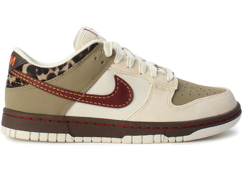 Nike Dunk Low Retro Khaki Team Red Pearl White (Women's)